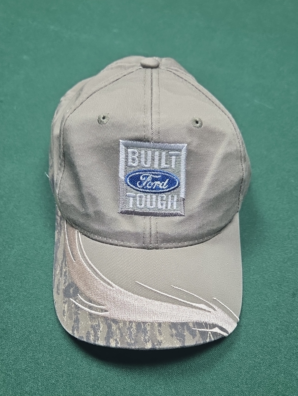 Ford Built Tough Khaki Cap with Blue Logo